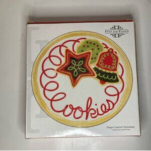Fitz and Floyd Sugar coated Christmas Cookies for Santa Plate Decor